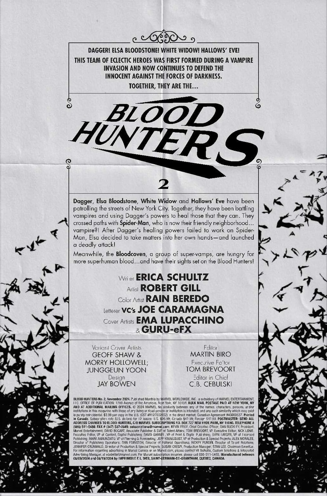 BLOOD HUNTERS #2 (OF 5) TBD ARTIST VAR