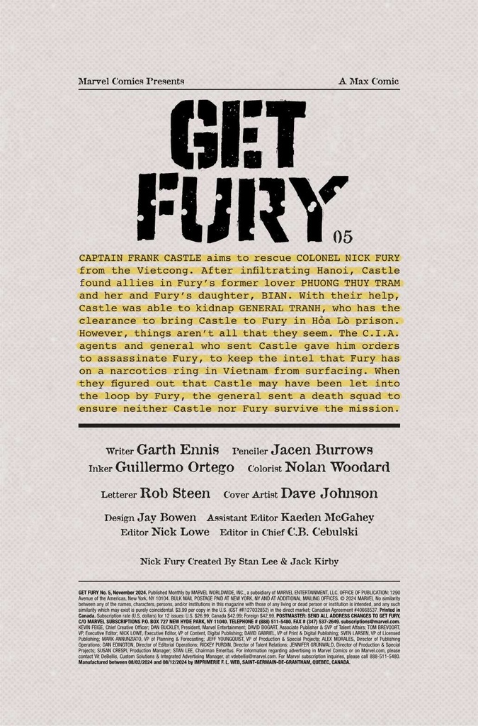 GET FURY #5 (OF 6)