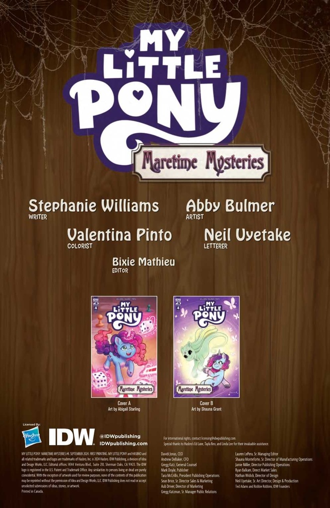 MLP MARETIME MYSTERIES #4 CVR B GRANT