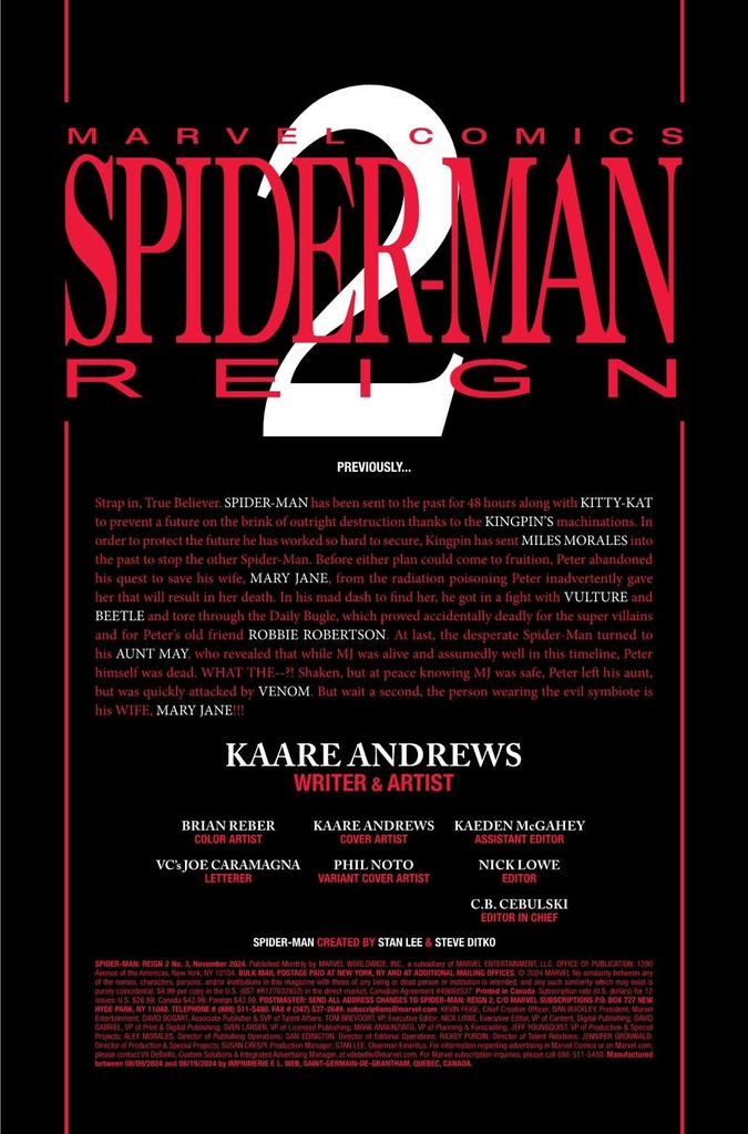 SPIDER-MAN REIGN 2 #3 (OF 5) TBD ARTIST VAR