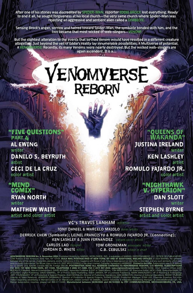 VENOMVERSE REBORN #4 (OF 4) LEINIL YU CONNECT VAR