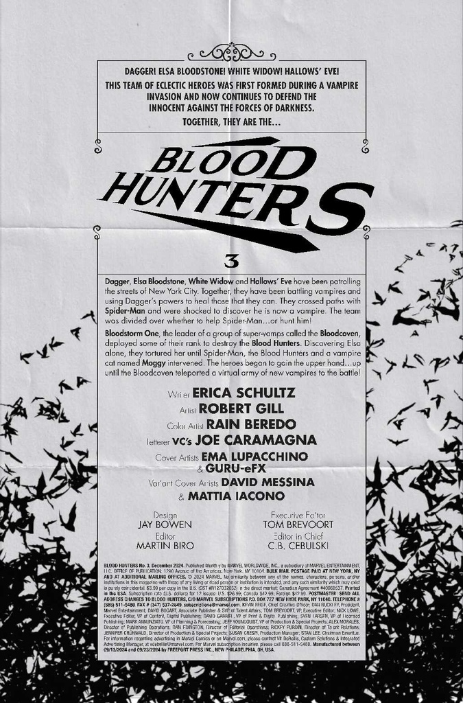 BLOOD HUNTERS #3 (OF 5) DAVID MESSINA VAR