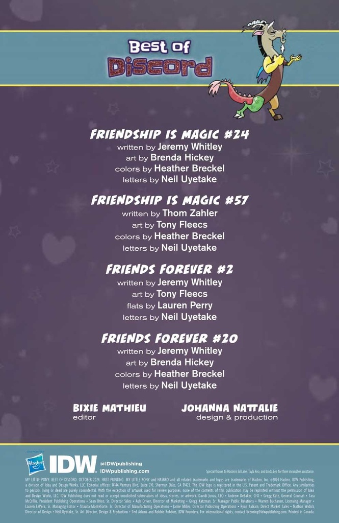 MLP BEST OF DISCORD #1 CVR A HICKEY