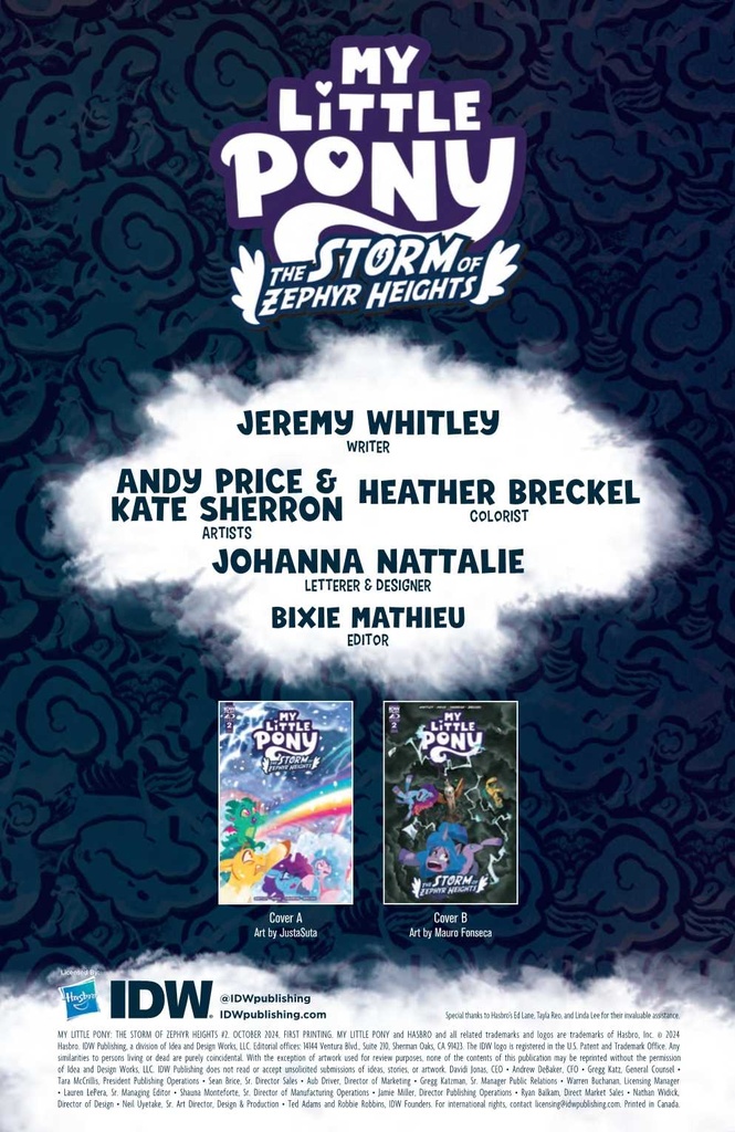 MLP STORM OF ZEPHYR HEIGHTS #2 CVR A JUSTASUTA