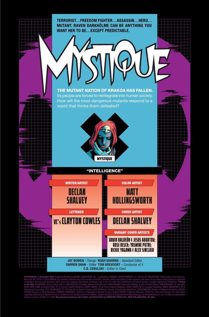 MYSTIQUE #1 (OF 5)