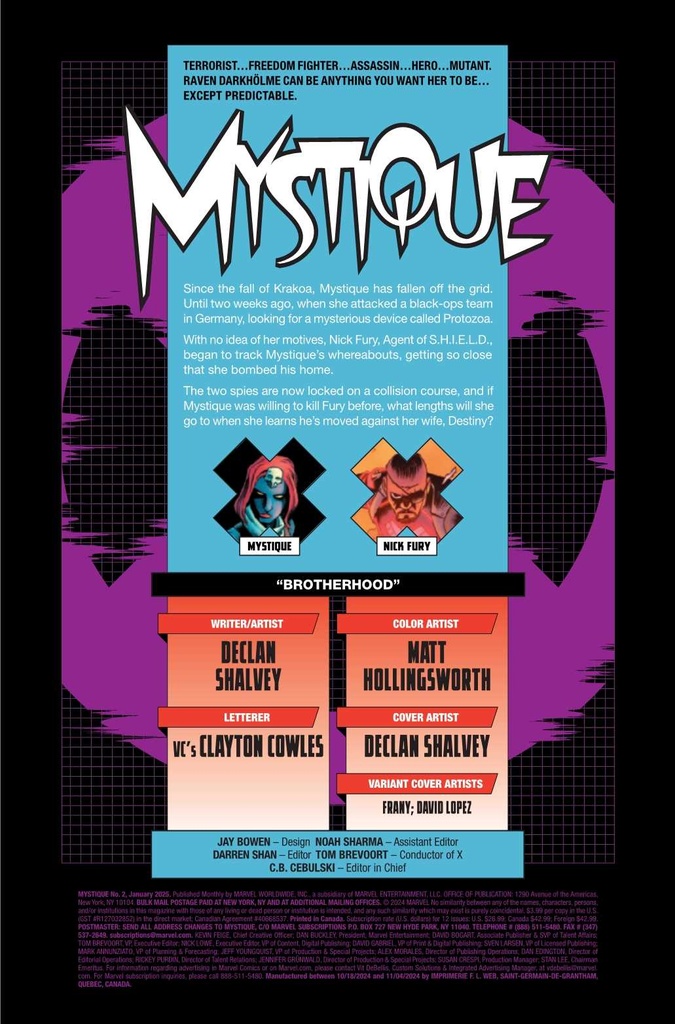 MYSTIQUE #2 (OF 5)