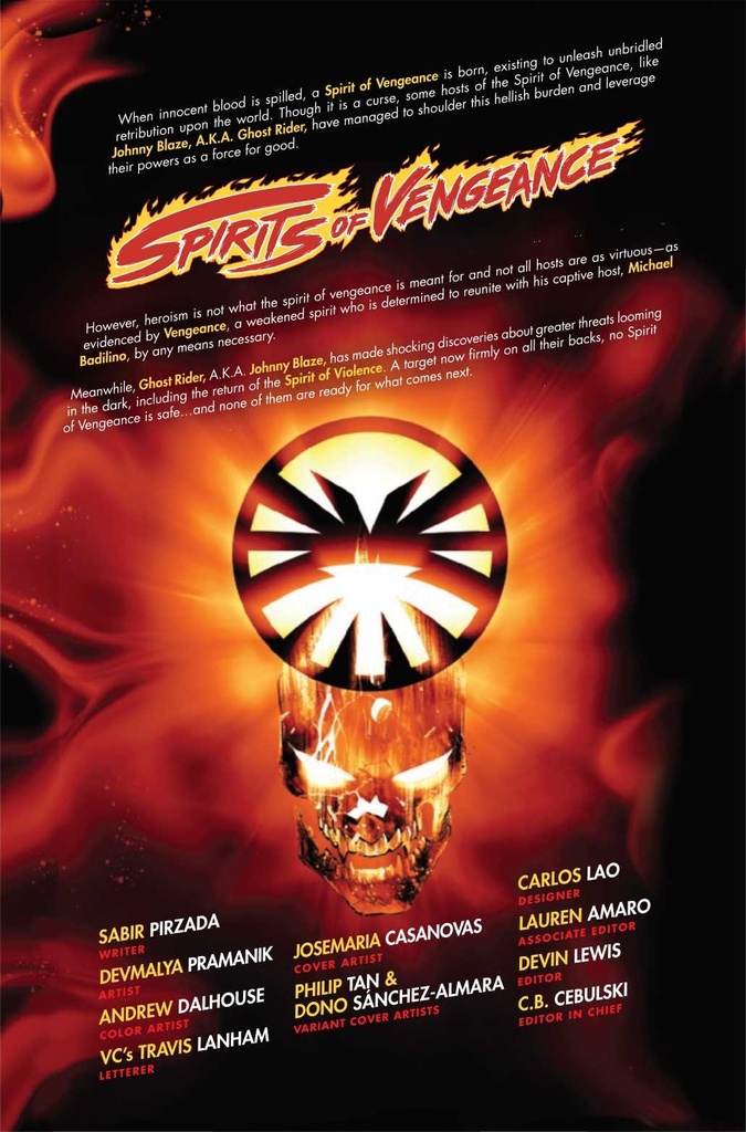 SPIRITS OF VENGEANCE #3 (OF 5) TBD ARTIST VAR