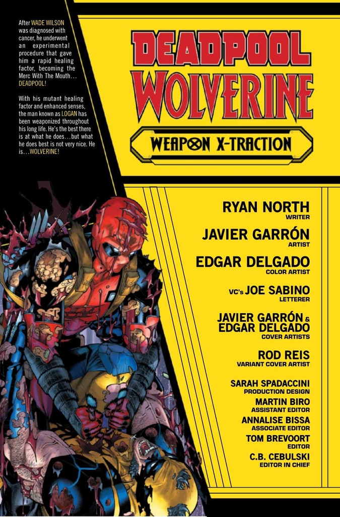 DEADPOOL WOLVERINE WEAPON X-TRACTION #1 ROD REIS VAR