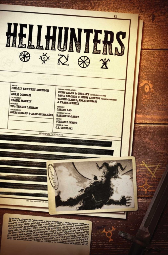 HELLHUNTERS #1 (OF 5) ADAM GORHAM VAR