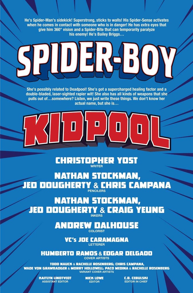 KIDPOOL SPIDER-BOY #1 TBD ARTIST VAR