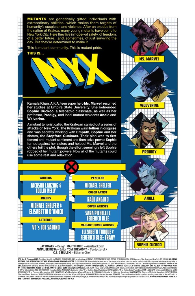 NYX #6 TBD ARTIST VAR