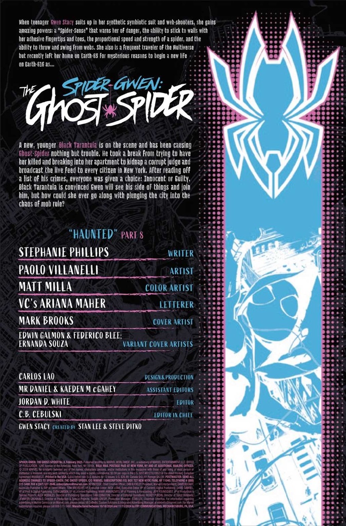 SPIDER-GWEN THE GHOST-SPIDER #8 EDWIN GALMON VAR