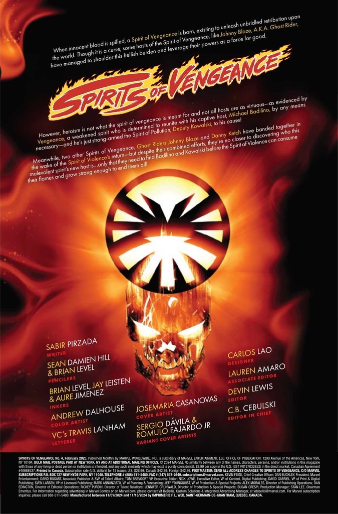 SPIRITS OF VENGEANCE #4 (OF 5) TBD ARTIST VAR