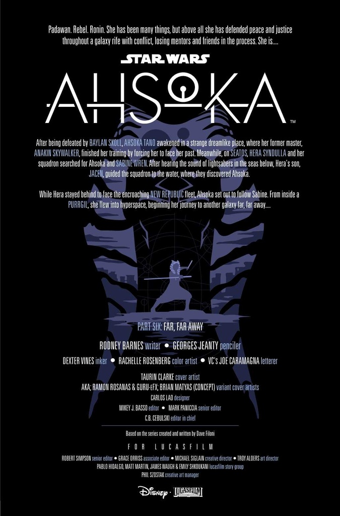 STAR WARS AHSOKA #6 AKA VAR