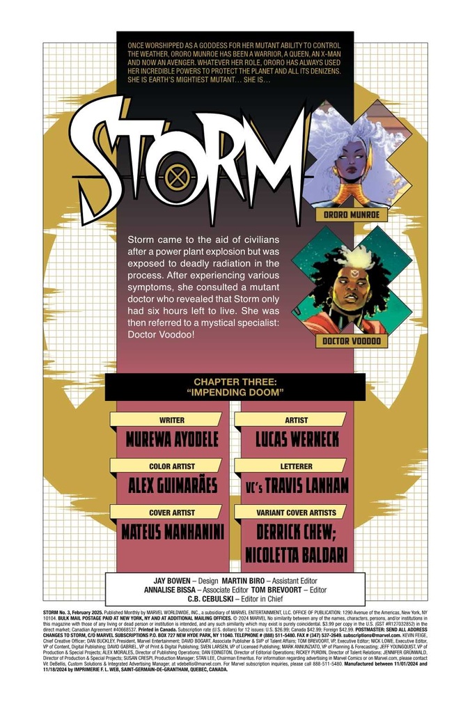STORM #3 DERRICK CHEW STORM VAR