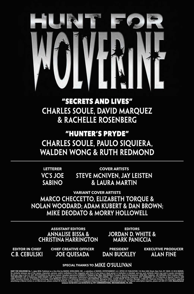 HUNT FOR WOLVERINE #1