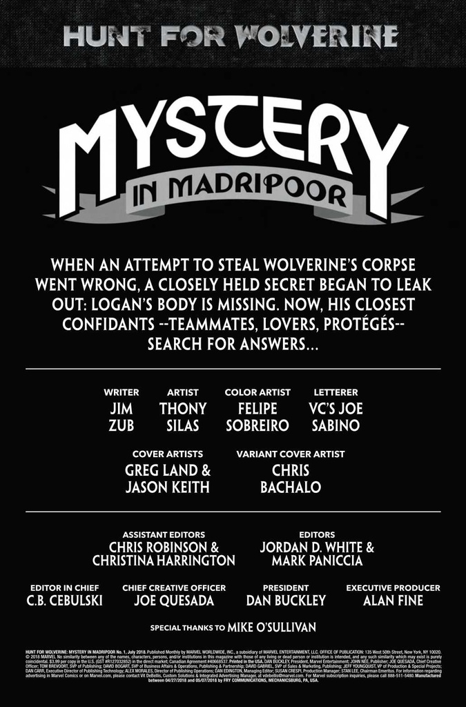 HUNT FOR WOLVERINE MYSTERY MADRIPOOR #1 (OF 4) BACHALO VAR
