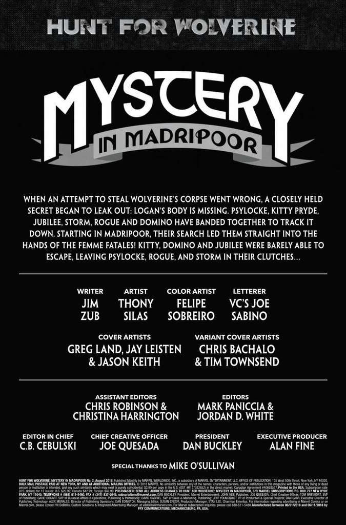 HUNT FOR WOLVERINE MYSTERY MADRIPOOR #2 (OF 4) BACHALO VAR