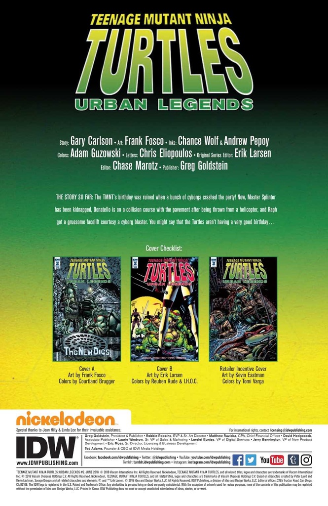 TMNT URBAN LEGENDS #2 CVR B LARSEN