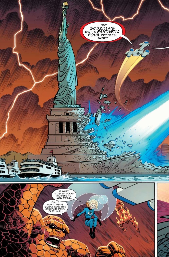 GODZILLA VS FANTASTIC FOUR #1 LEINIL YU WRAPAROUND VAR