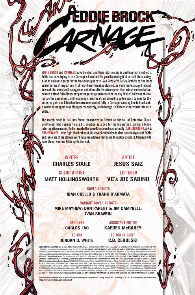 EDDIE BROCK CARNAGE #3