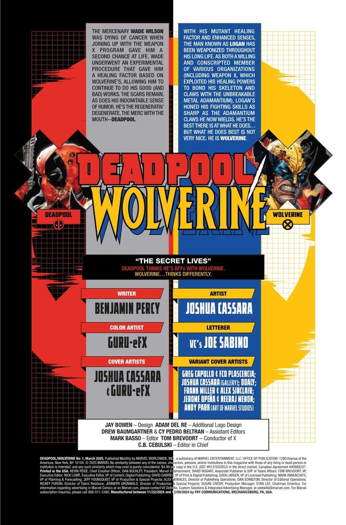 DEADPOOL WOLVERINE #1 DOALY VAR