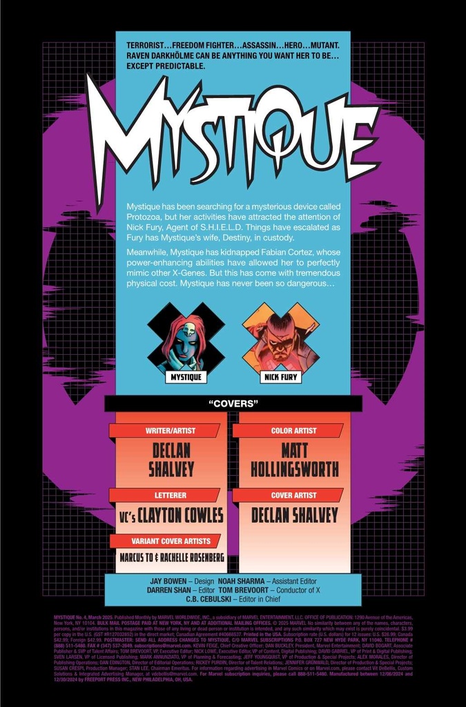 MYSTIQUE #4 (OF 5)