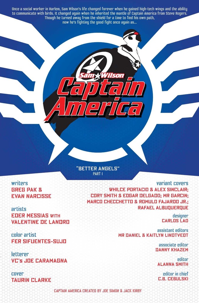 SAM WILSON CAPTAIN AMERICA #1 (OF 5) PORTACIO HOMAGE VAR