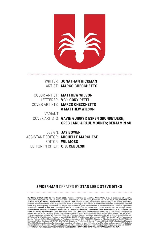 ULTIMATE SPIDER-MAN #13 GAVIN GUIDRY VAR