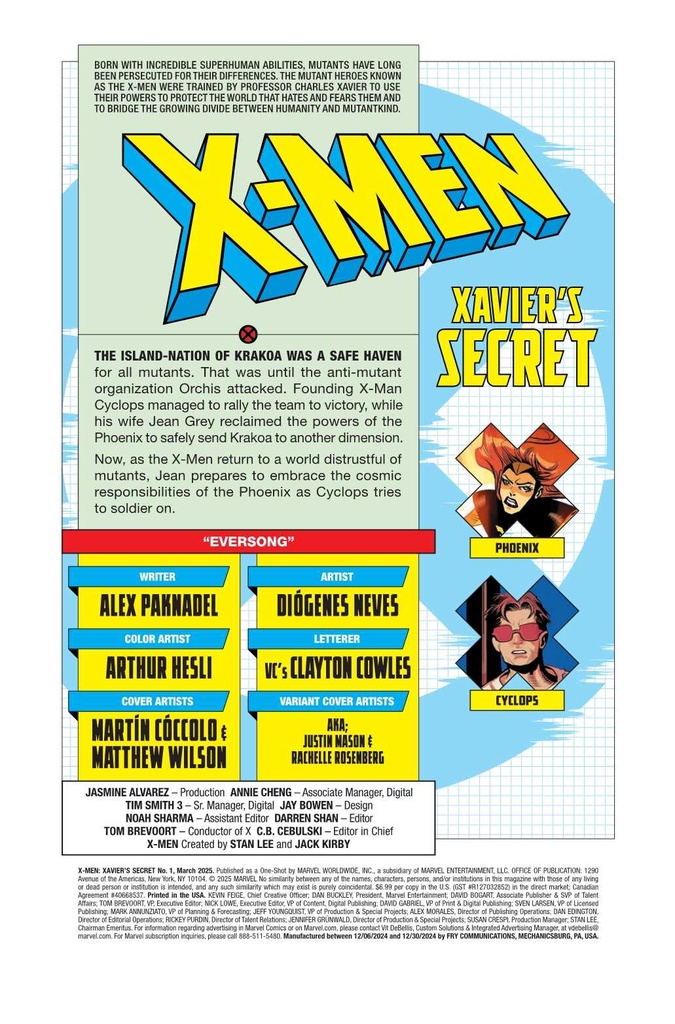 X-MEN XAVIERS SECRET #1