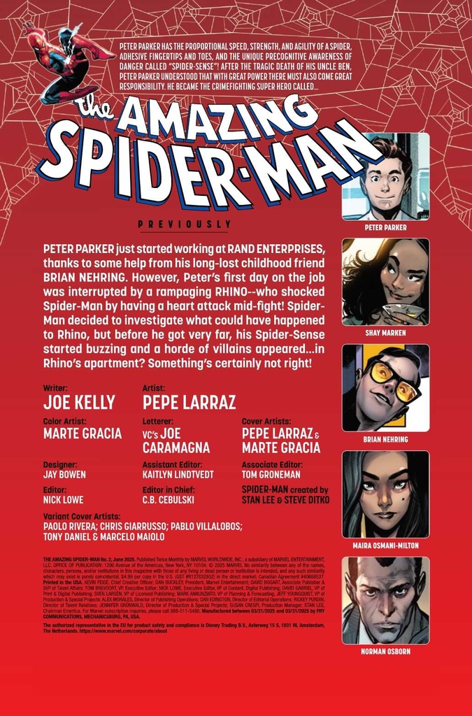 AMAZING SPIDER-MAN #2 PABLO VILLALOBOS VAR