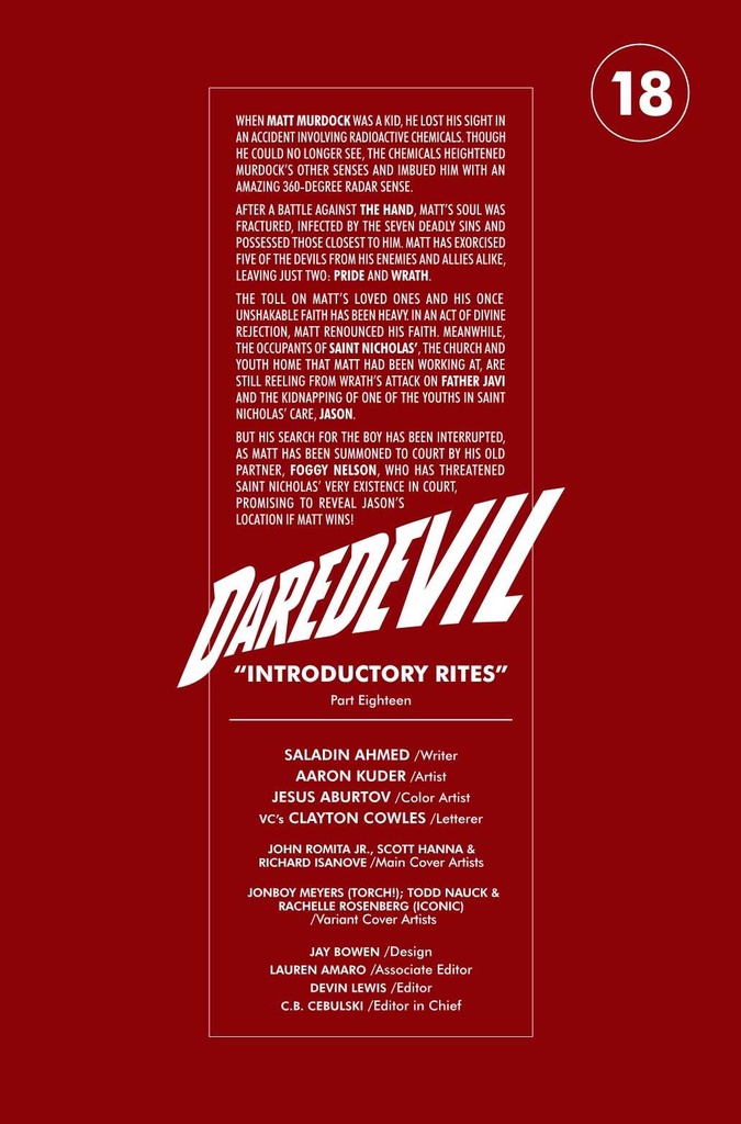 DAREDEVIL #18 JONBOY MEYERS TORCH VAR