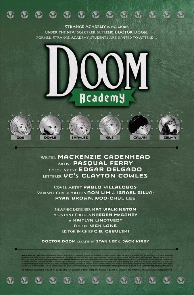 DOOM ACADEMY #1 (OF 5) WOO-CHUL LEE DOCTOR DOOM VAR