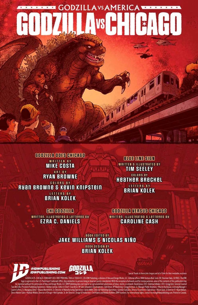 GODZILLA VS AMERICA CHICAGO #1 CVR B SEELEY