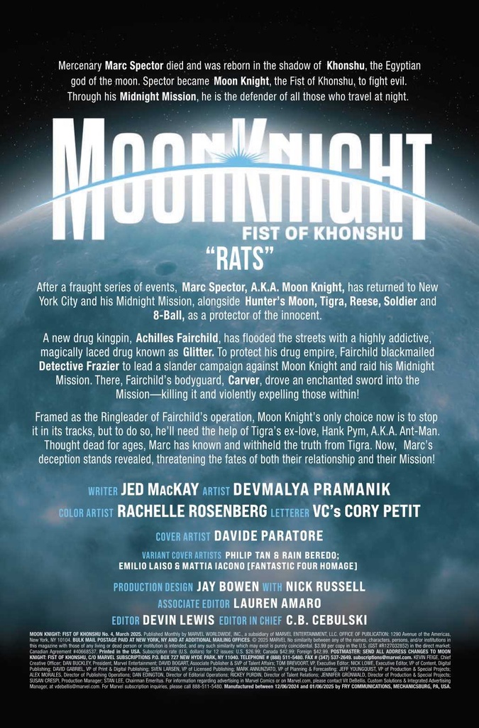 MOON KNIGHT FIST OF KHONSHU #4
