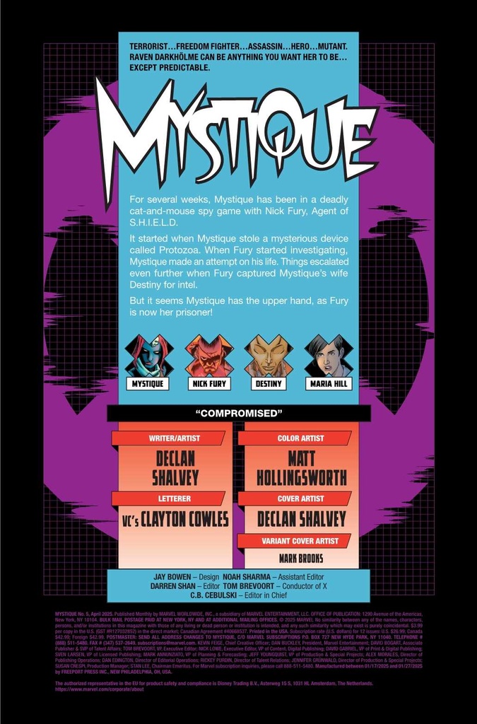 MYSTIQUE #5 (OF 5)