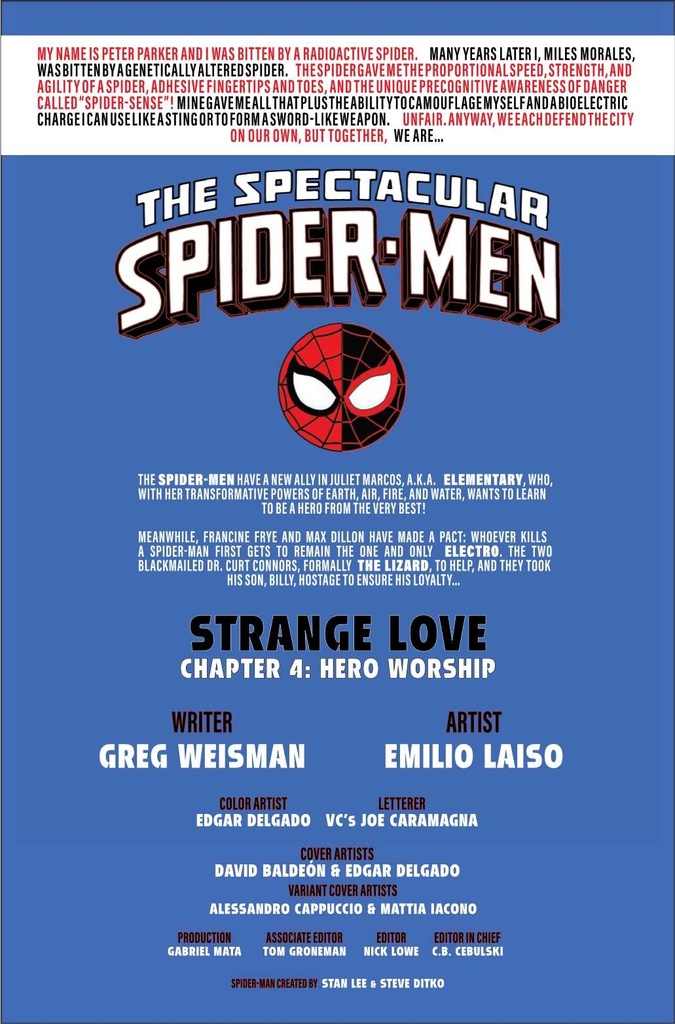 THE SPECTACULAR SPIDER-MEN #12 TBD ARTIST
