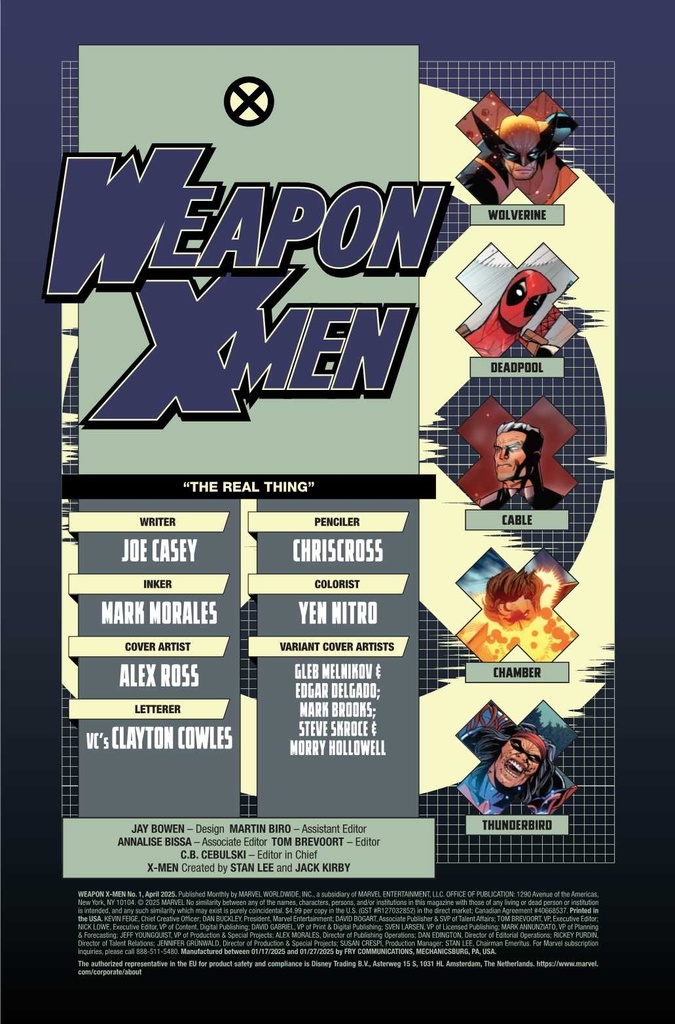 WEAPON X-MEN #1 (OF 5) MARK BROOKS ANIMATED-STYLE VAR