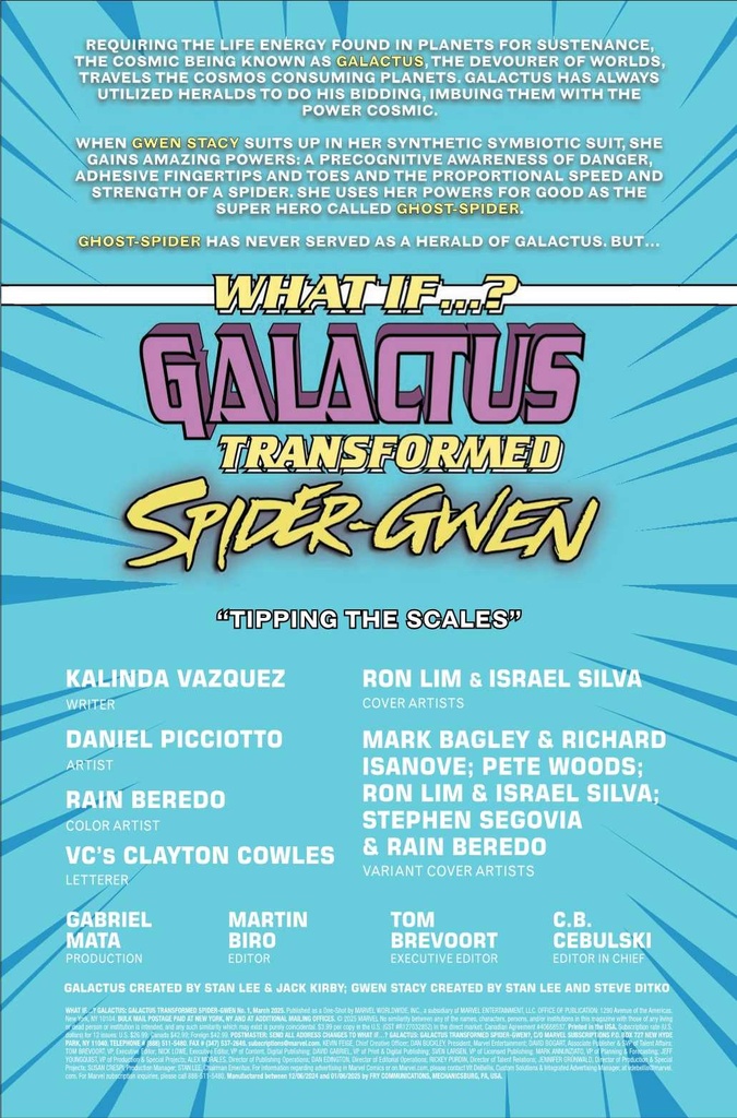 WHAT IF GALACTUS TRANSFORMED SPIDER-GWEN #1