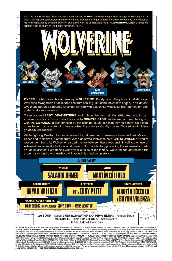 WOLVERINE #6 MARK BROOKS ANIMATED STYLE VAR