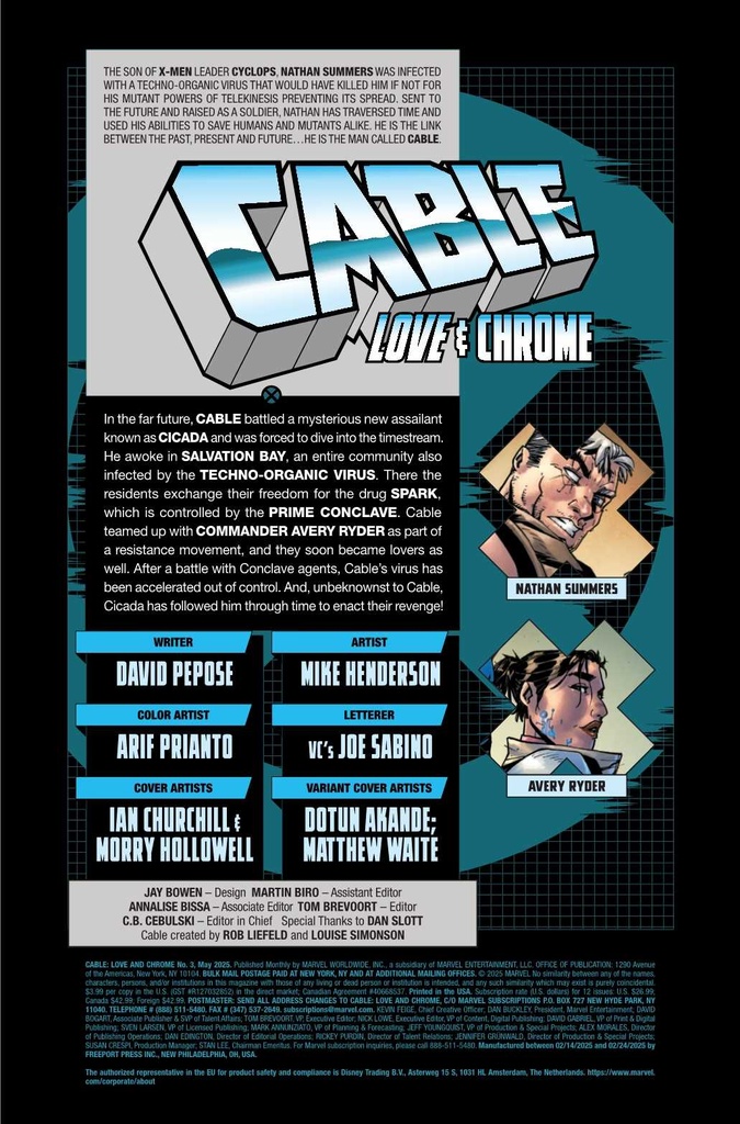 CABLE LOVE AND CHROME #3 (OF 5) DOTUN AKANDE VAR
