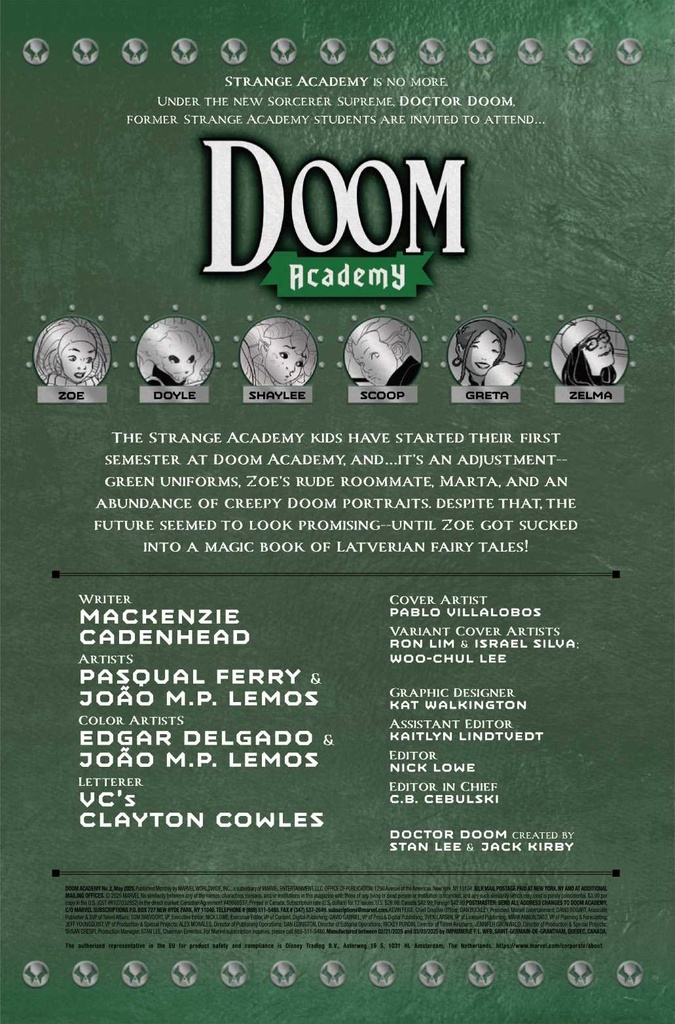 DOOM ACADEMY #2 (OF 5) RON LIM VAR