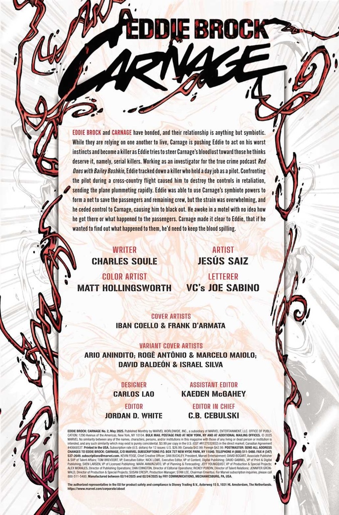 EDDIE BROCK CARNAGE #2 ROGE ANTONIO INVISIBLE VAR