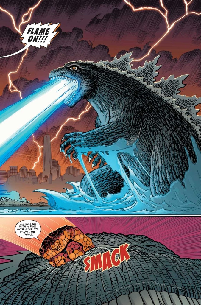 GODZILLA VS FANTASTIC FOUR #1 MARK BAGLEY FOIL VAR (Net)