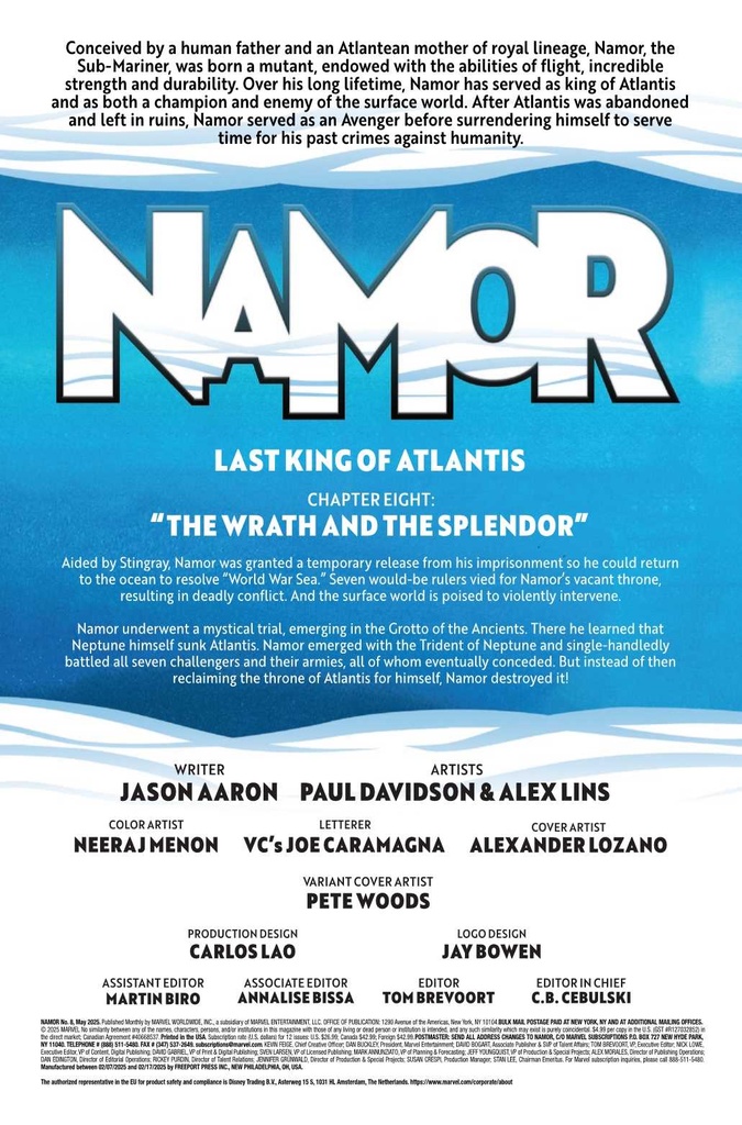 NAMOR #8 (OF 8) PETE WOODS VAR