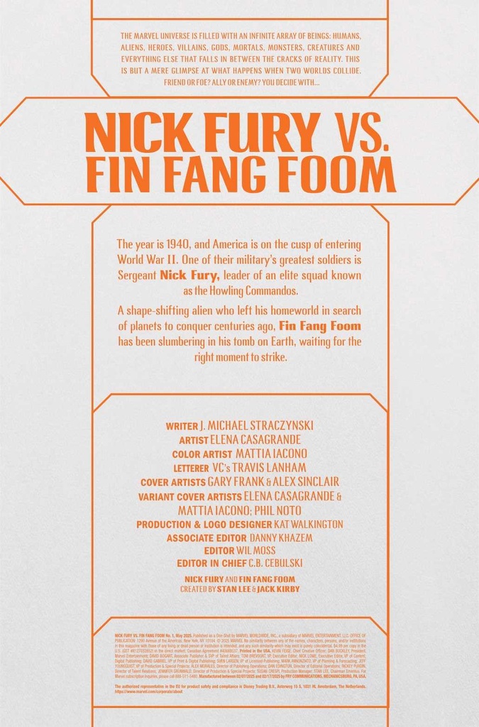 NICK FURY VS FIN FANG FOOM #1 ELENA CASAGRANDE VAR