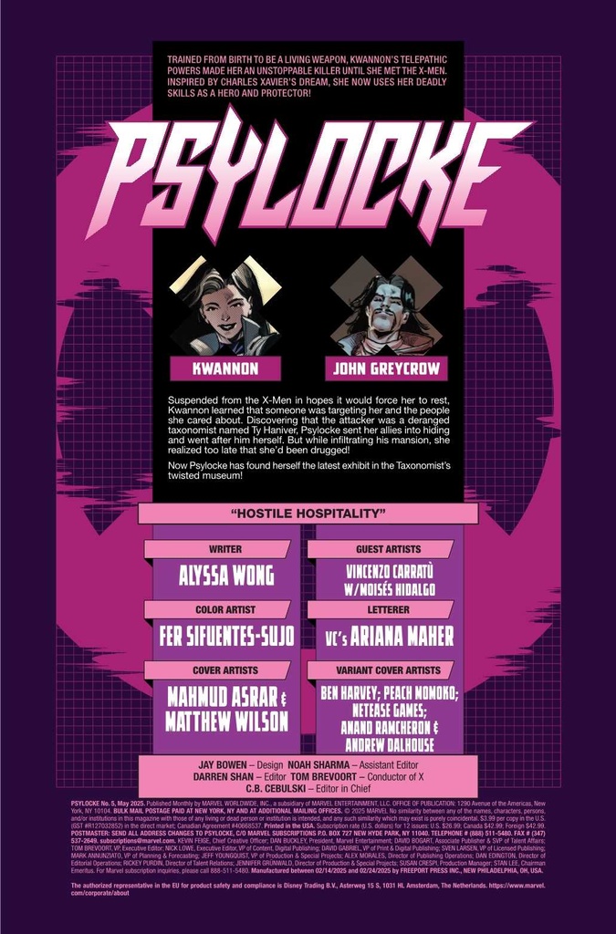 PSYLOCKE #5 ANAND RAMCHERON VAR
