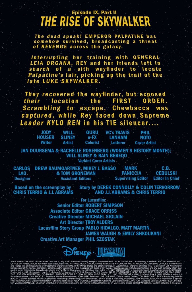 STAR WARS RISE OF SKYWALKER ADAPTATION #2