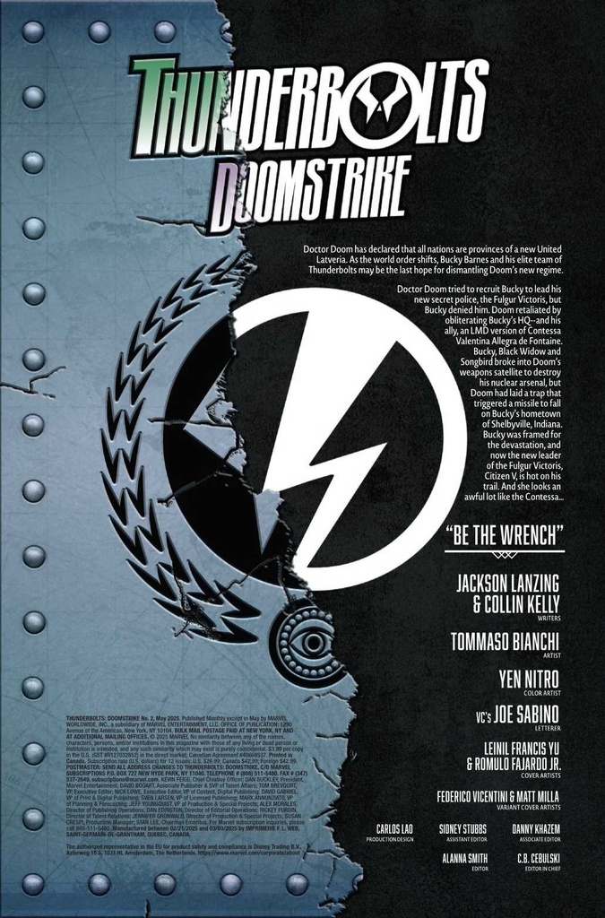 THUNDERBOLTS DOOMSTRIKE #2 (OF 5)