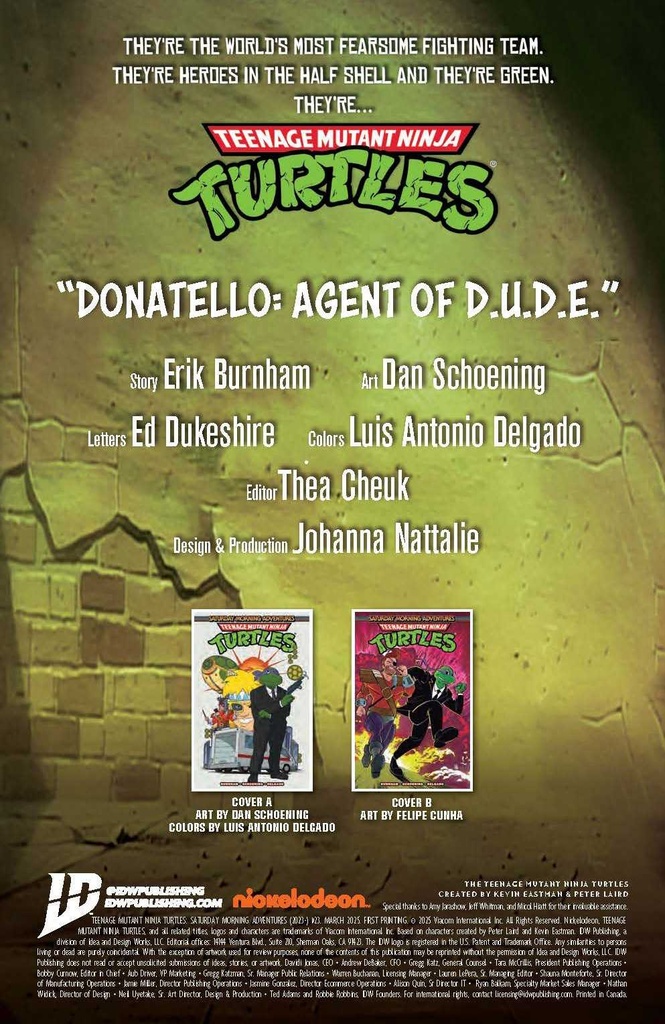 TMNT SATURDAY MORNING ADV #23 CVR B CUNHA
